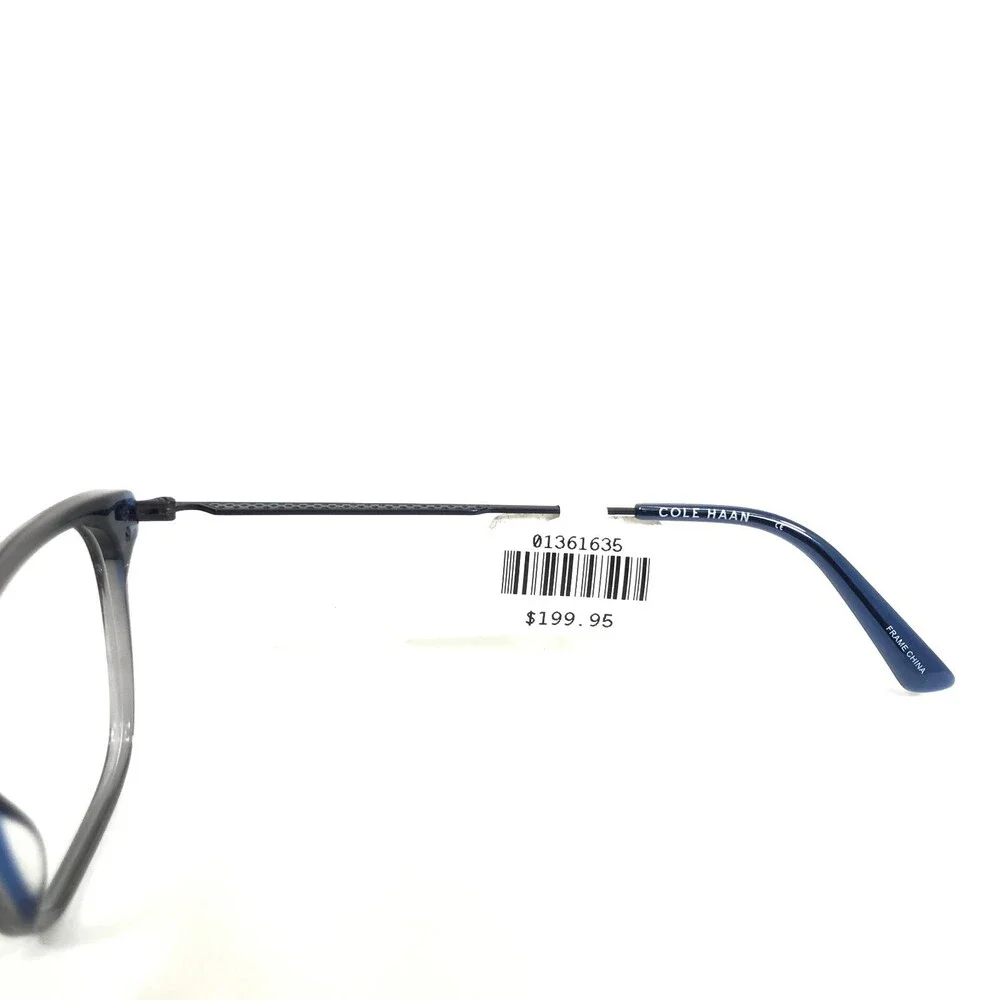 Cole Haan Eyeglasses Frames CH4045 414 NAVY CRYSTAL Square Clear Blue 53-18-140